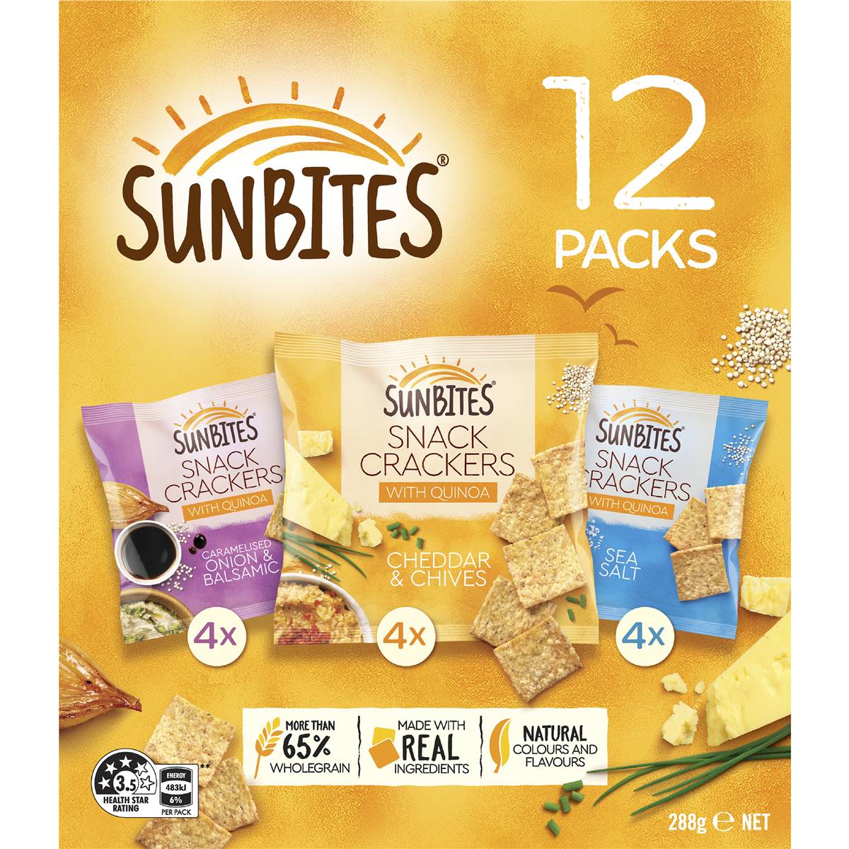 Sunbites Snack Cracker Mix Multipack 288g | Woolworths