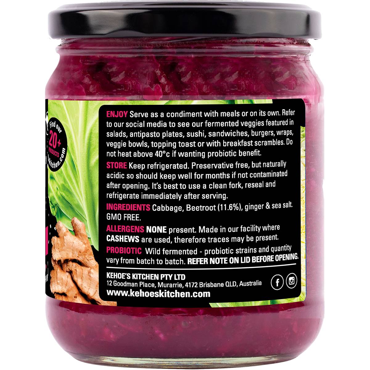 Kehoe's Kitchen Beetroot Sauerkraut 410g Woolworths
