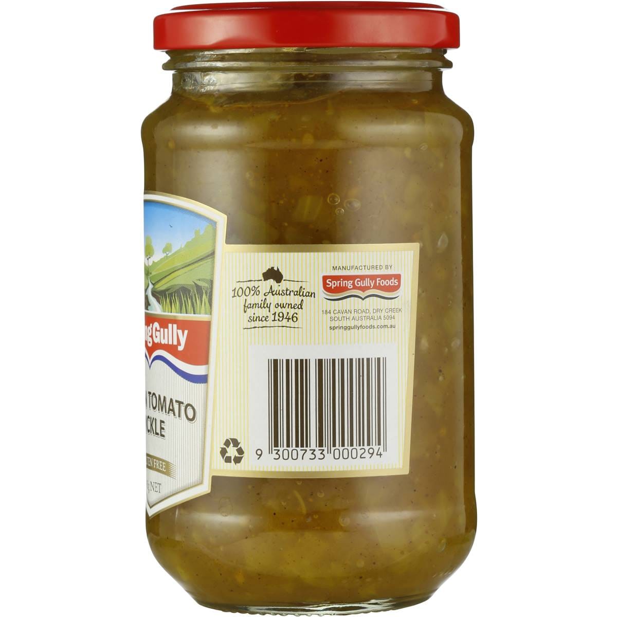 Spring Gully Pickles Green Tomato 415g Woolworths
