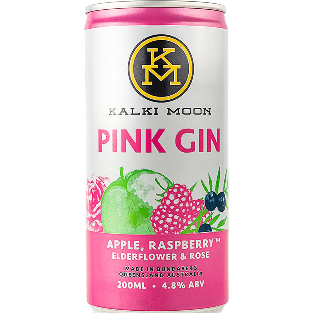 Kalki Moon Pink Gin Apple & Raspberry Can 200ml Woolworths