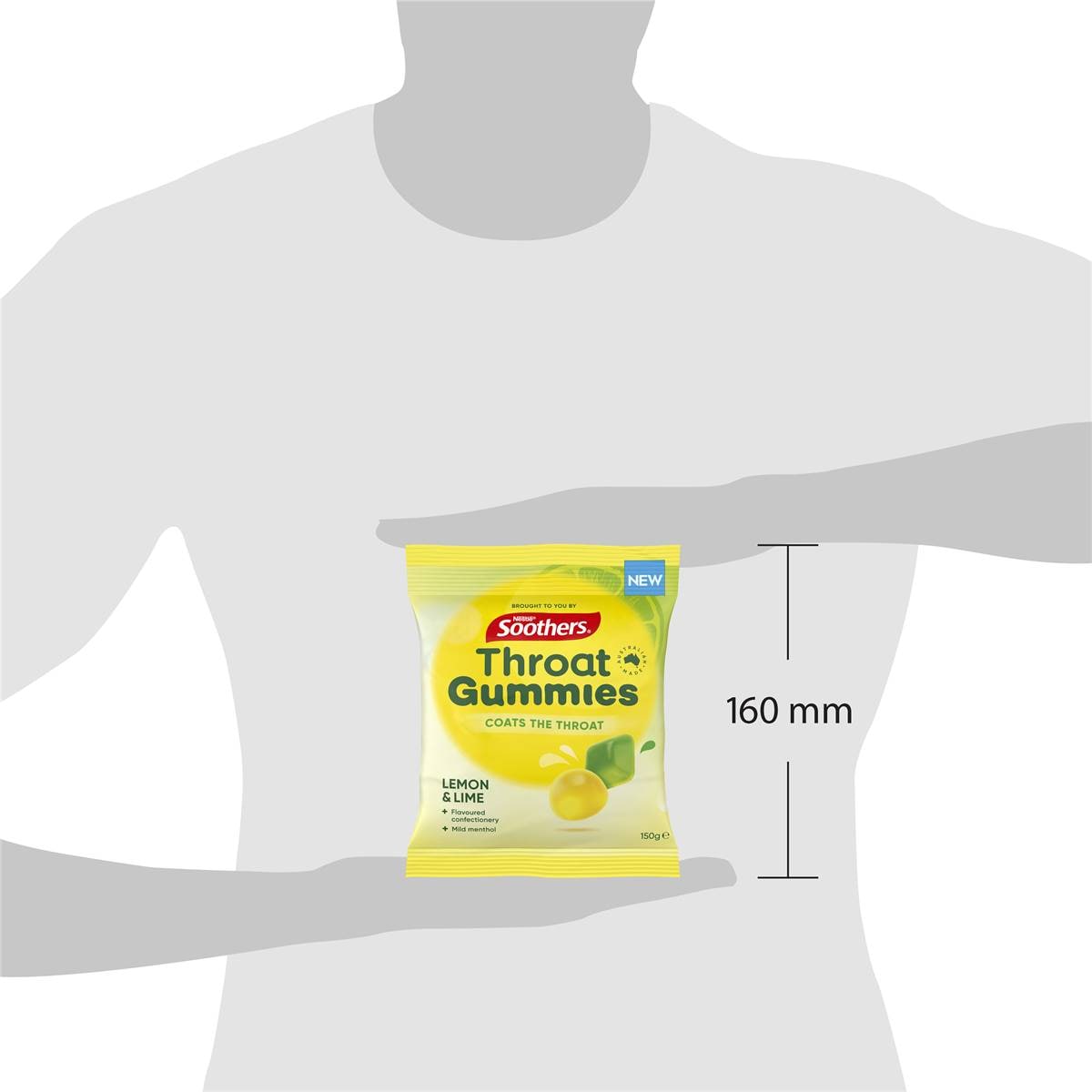 Soothers Lemon Lime Throat Gummies 150g Woolworths