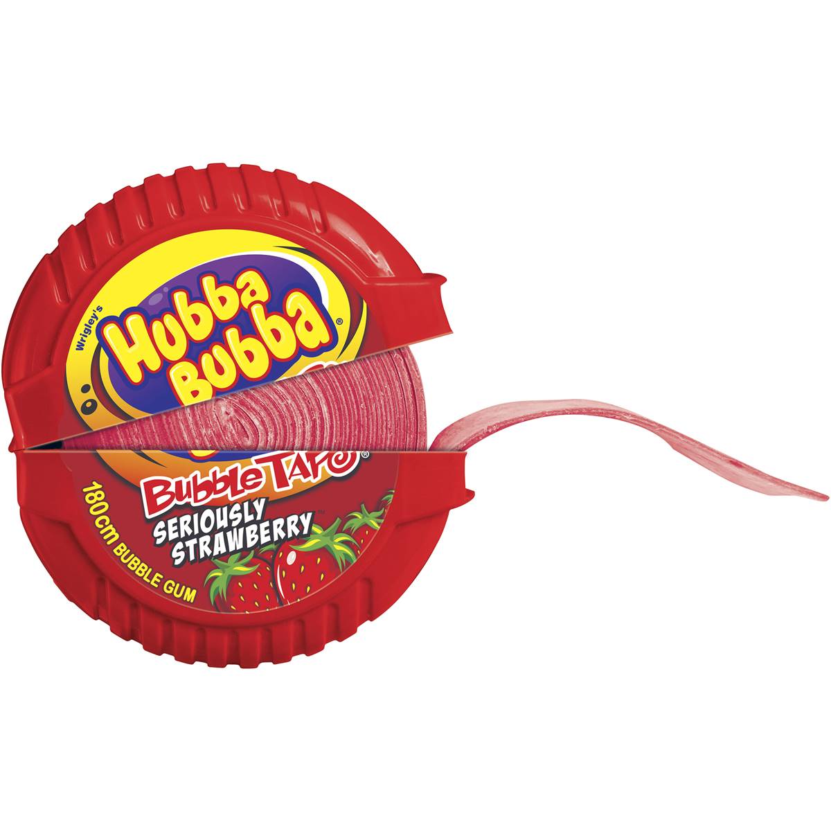 Hubba Bubba Seriously Strawberry Bubble Gum Tape 180cm 56g Woolworths
