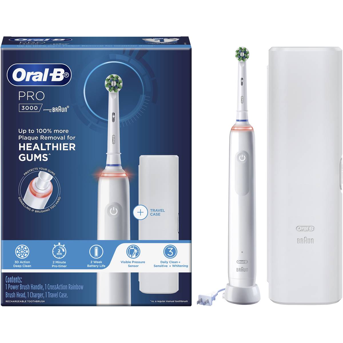 Oral-b Pro 3000 Electric Toothbrush Each | Woolworths