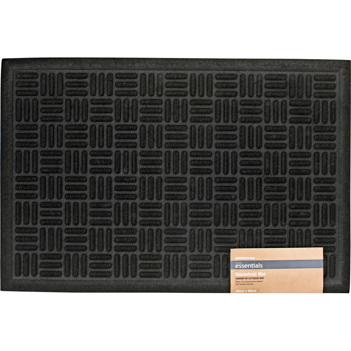 Woolworths Essentials Mat Indoor Outdoor 40x60cm Each Woolworths Essentials Mat Indoor Outdoor 40x60cm Image