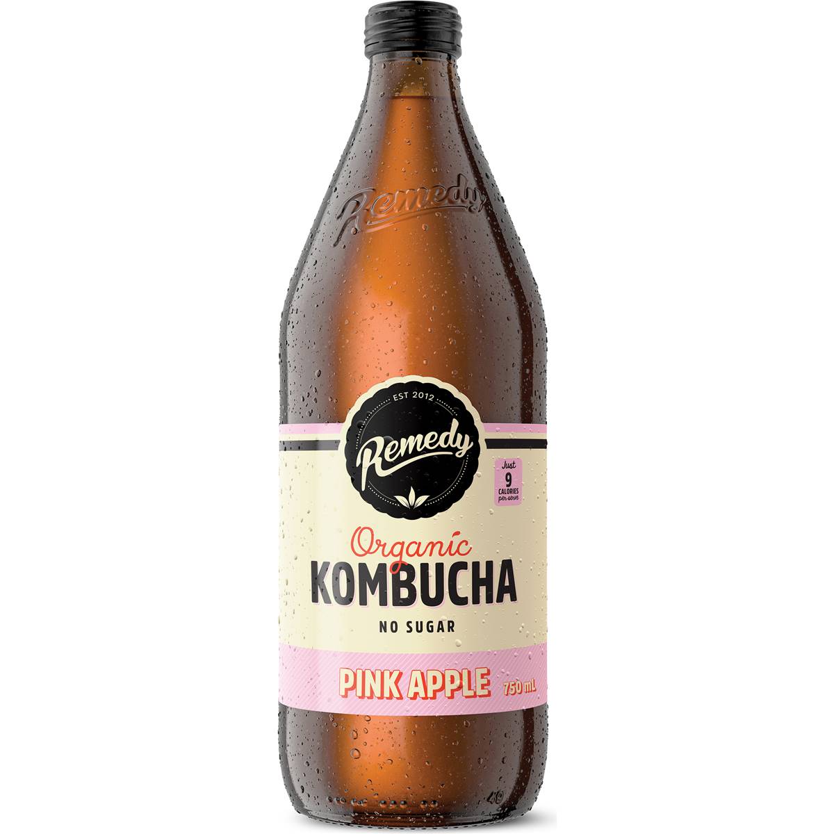 Remedy Organic Kombucha Pink Lady Apple 750ml Woolworths