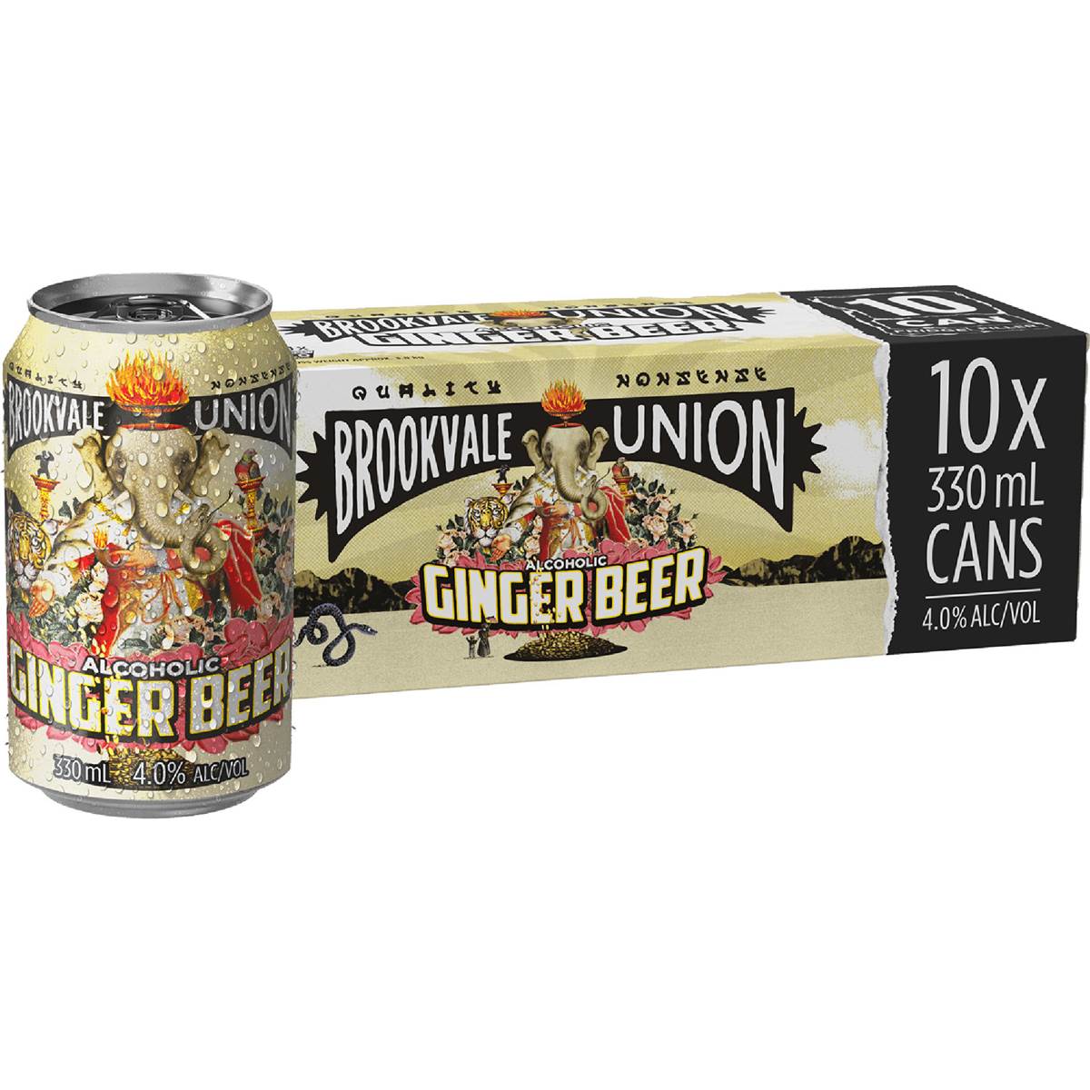 Brookvale Union Ginger Beer Cans 330mL x 10 pack
