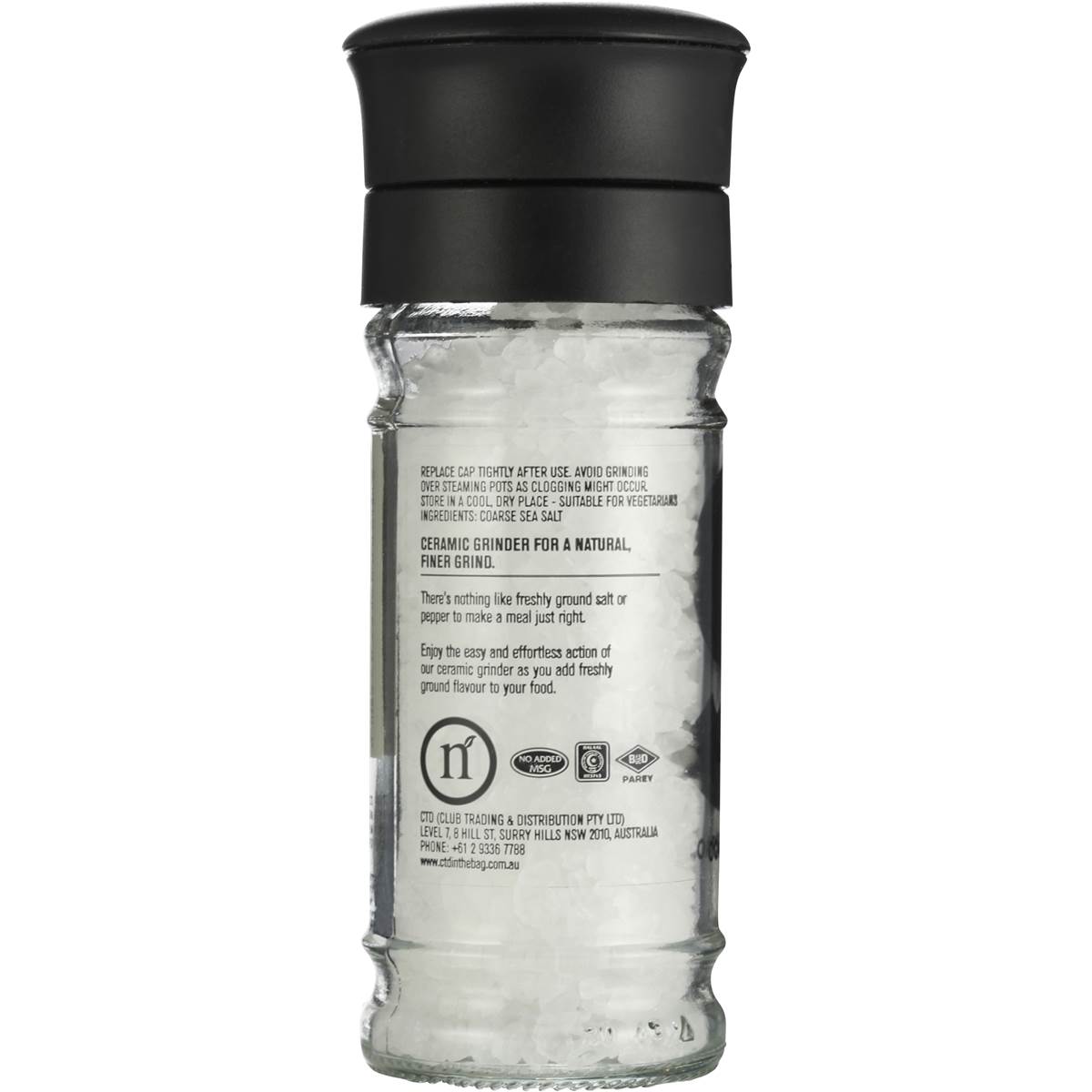 Natural Coarse Sea Salt Ceramic Grinder 100g Woolworths