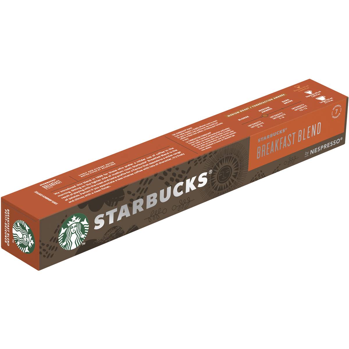 Starbucks By Nespresso Breakfast Blend Coffee Pods Capsules 10 Pack ...