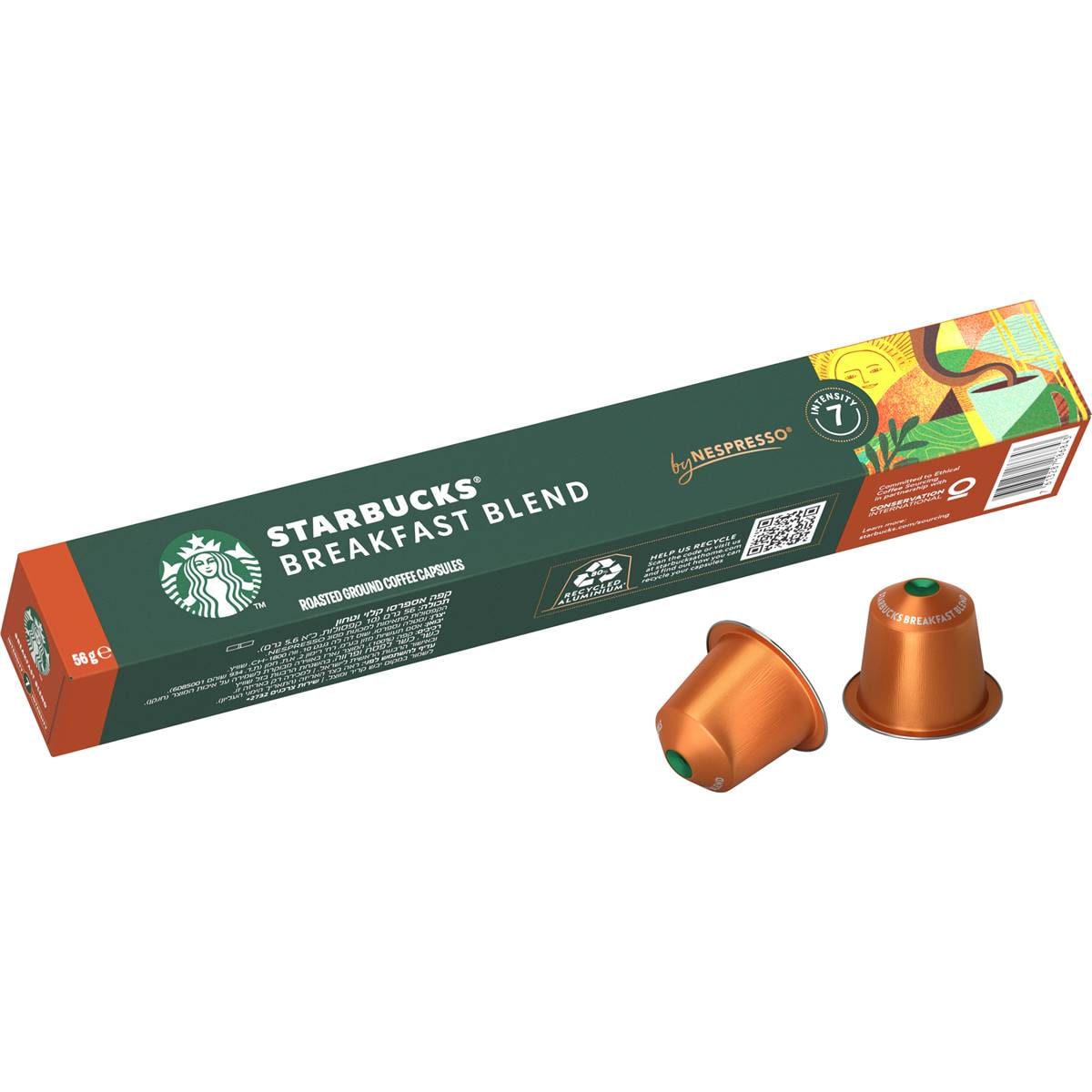Starbucks By Nespresso Breakfast Blend Coffee Pods Capsules 10 Pack