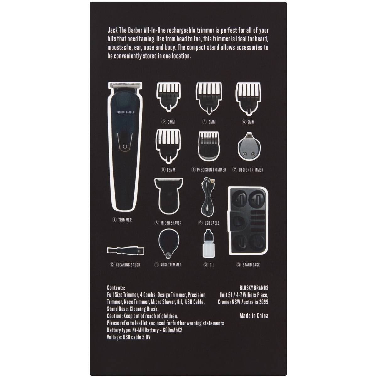 Jack The Barber All In One Trimmer Each Woolworths