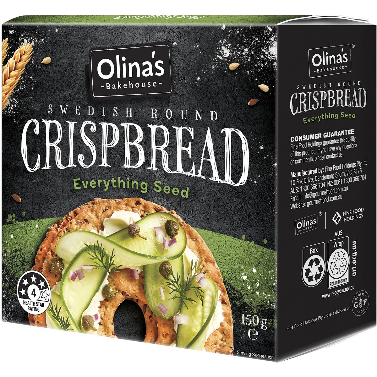 Olina's Swedish Round Crispbread Everything Seed