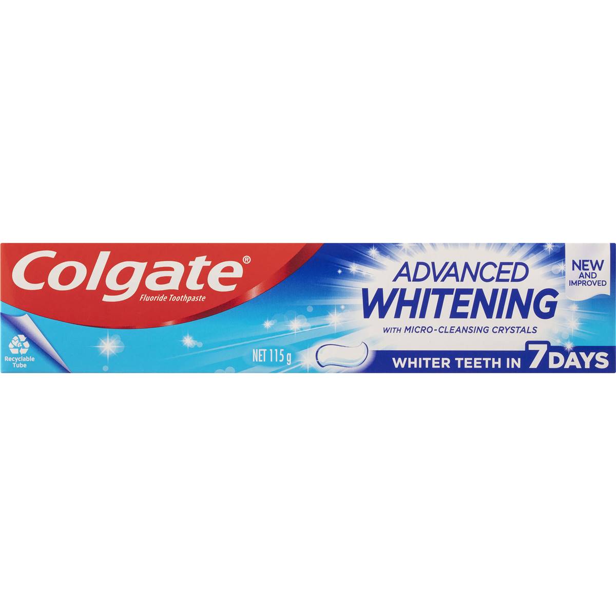 Colgate Whitening Toothpaste Advanced Whitening 115g | Woolworths