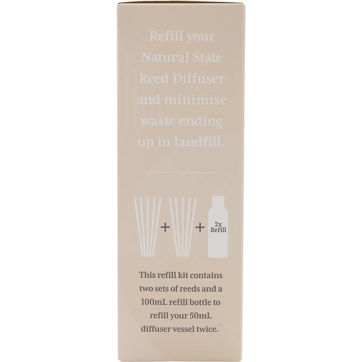 Natural State Reed Diffuser Refill Kit Vanilla Caramel 100ml Woolworths