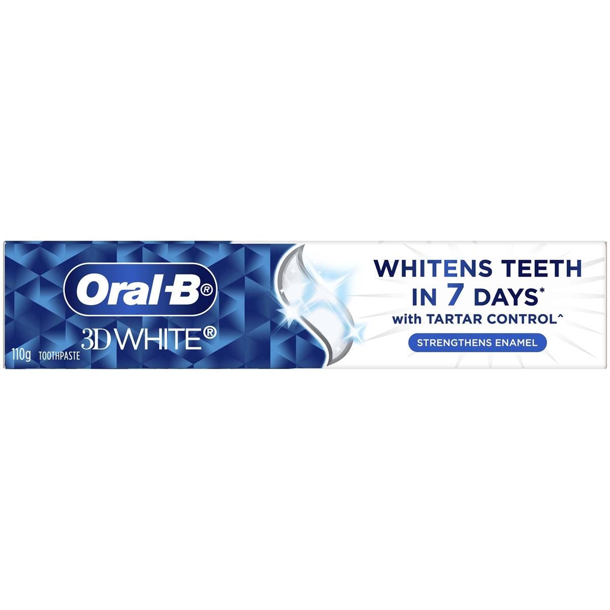 Oral B 3d White Strengthens Enamel Whitening Toothpaste 110g Woolworths