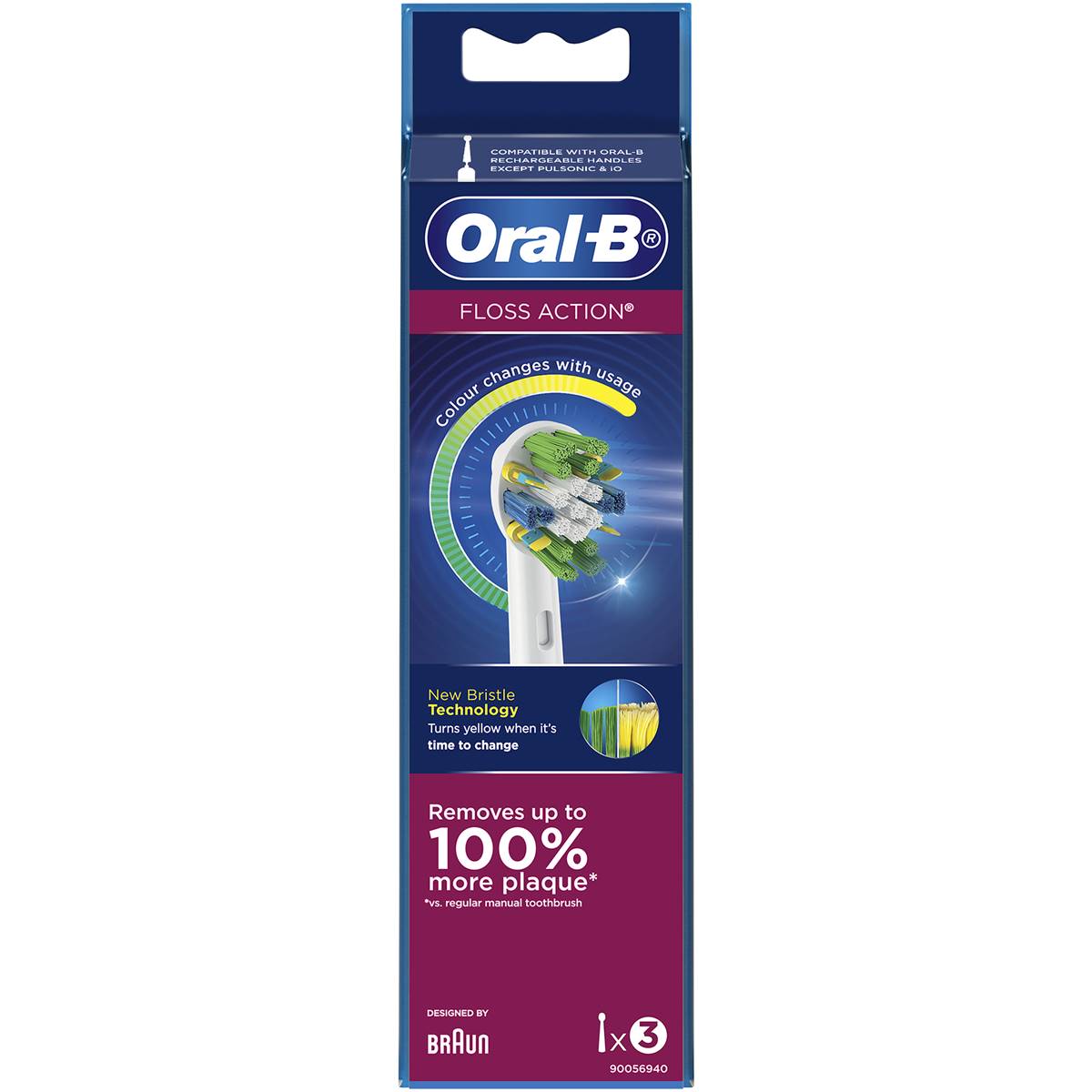 Oral B Floss Action Clean White Electric Toothbrush Refills