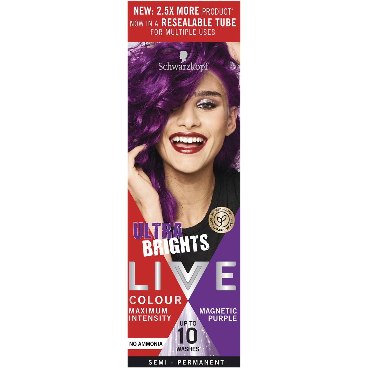 Schwarzkopf Live Colour Ultra Brights Magnetic Purple Semi Permanent 