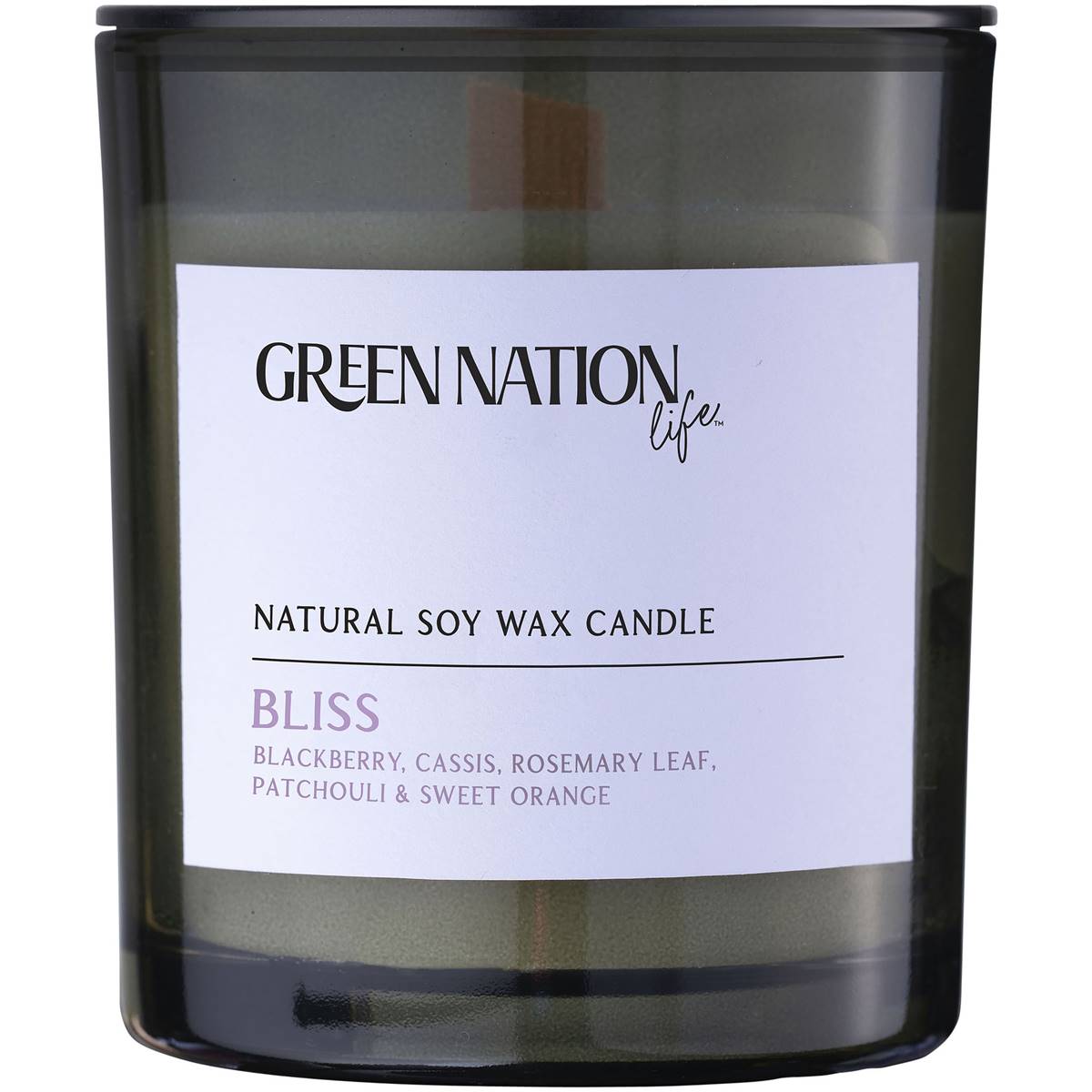 Green Nation Life Bliss Natural Soy Wax Candle 300g Woolworths