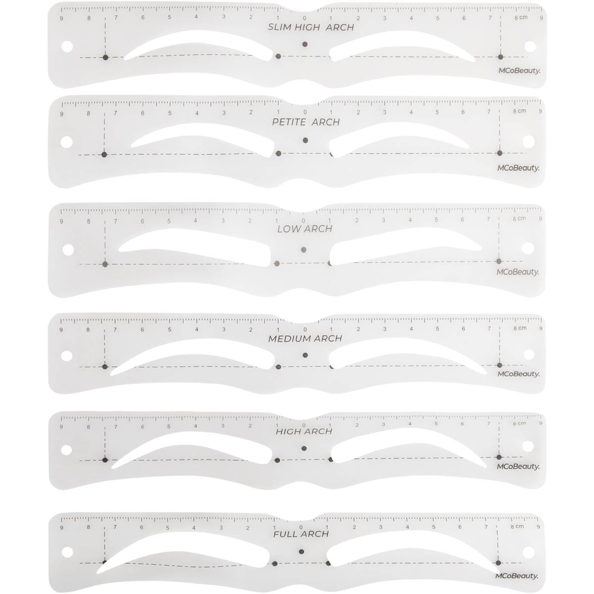 Mcobeauty Reusable Brow Stencils 6 Pack Woolworths