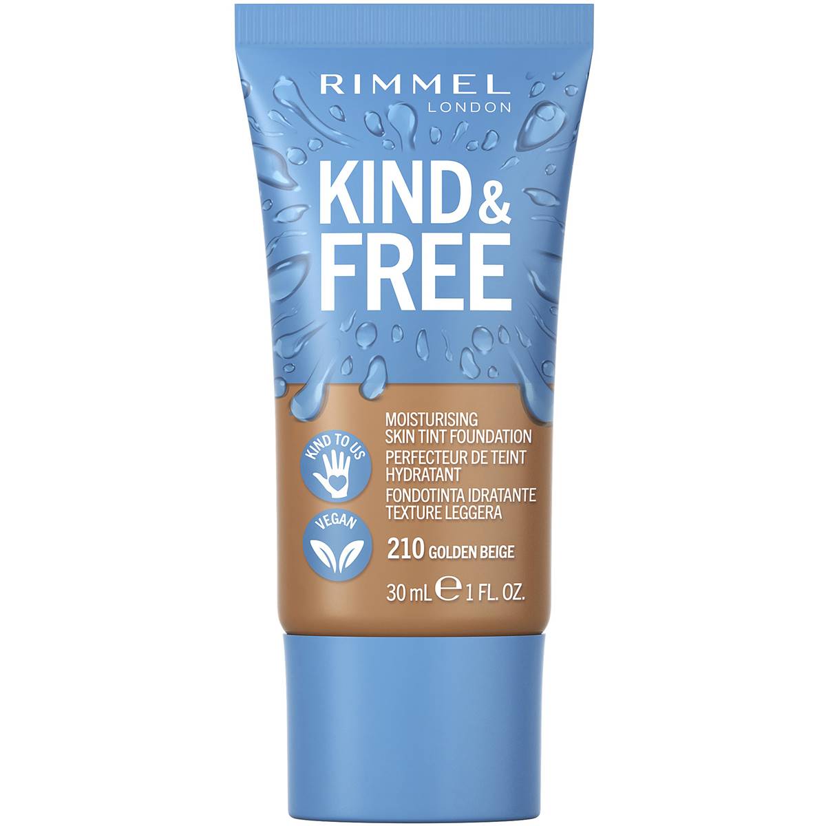 Rimmel London Kind & Free Moisturising Skin Foundation 210 Golden Beige