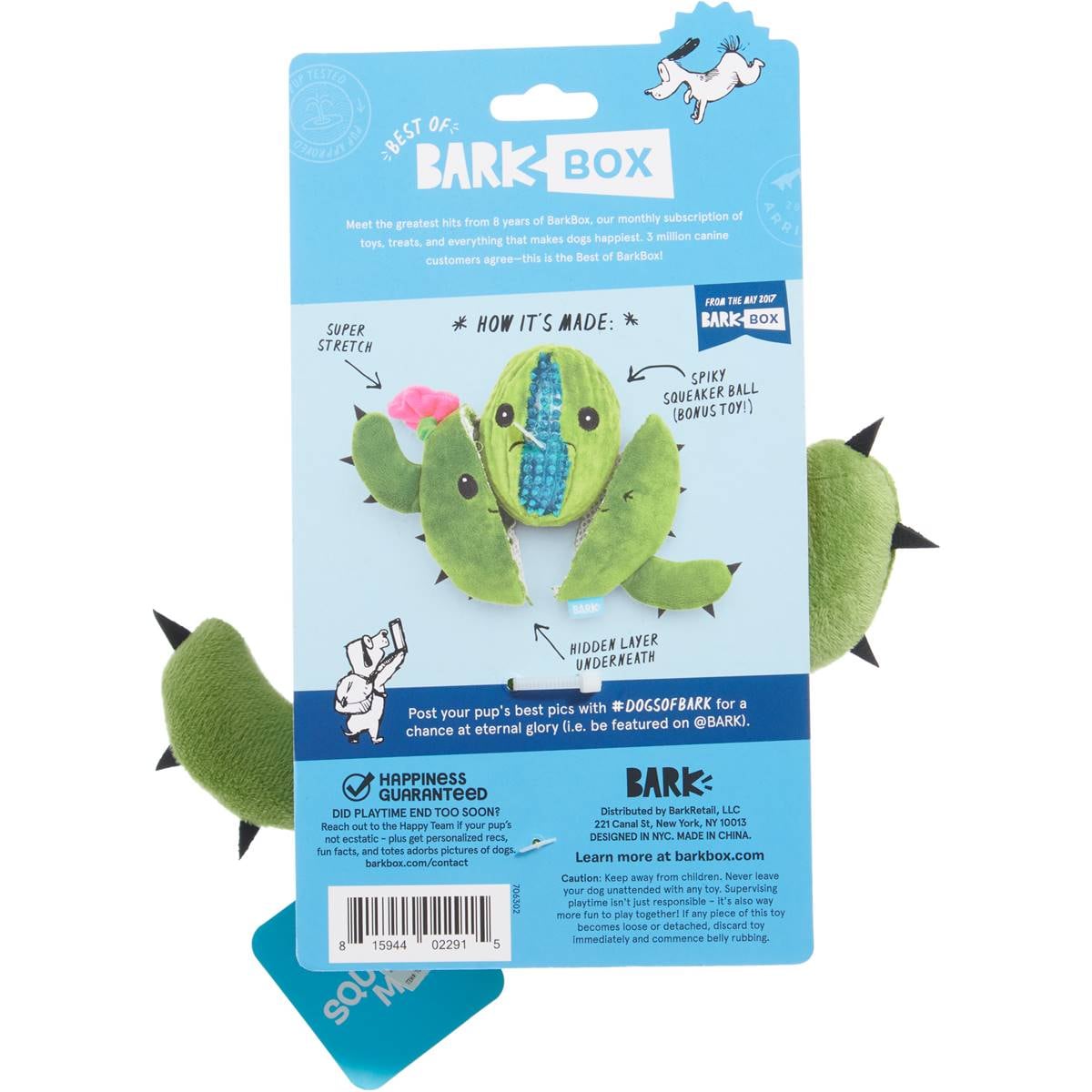 Bark Box Consuela The Cactus Dog Toy Each Woolworths