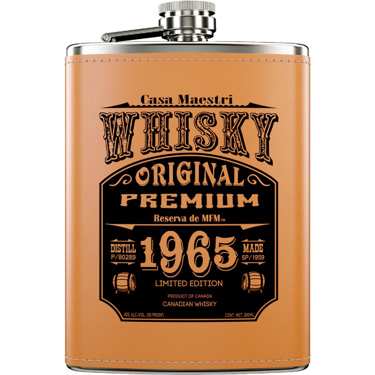 1965 Reserva Whiskey Flask 200ml Woolworths