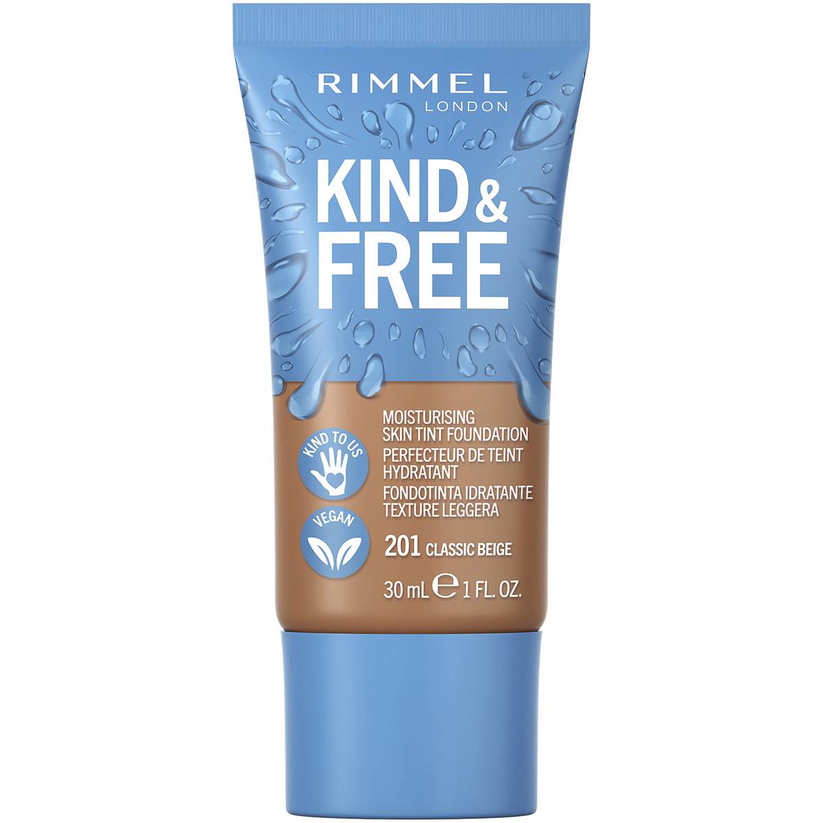 Rimmel London Kind & Free Moisturising Tint Foundation 201 Classic Beige