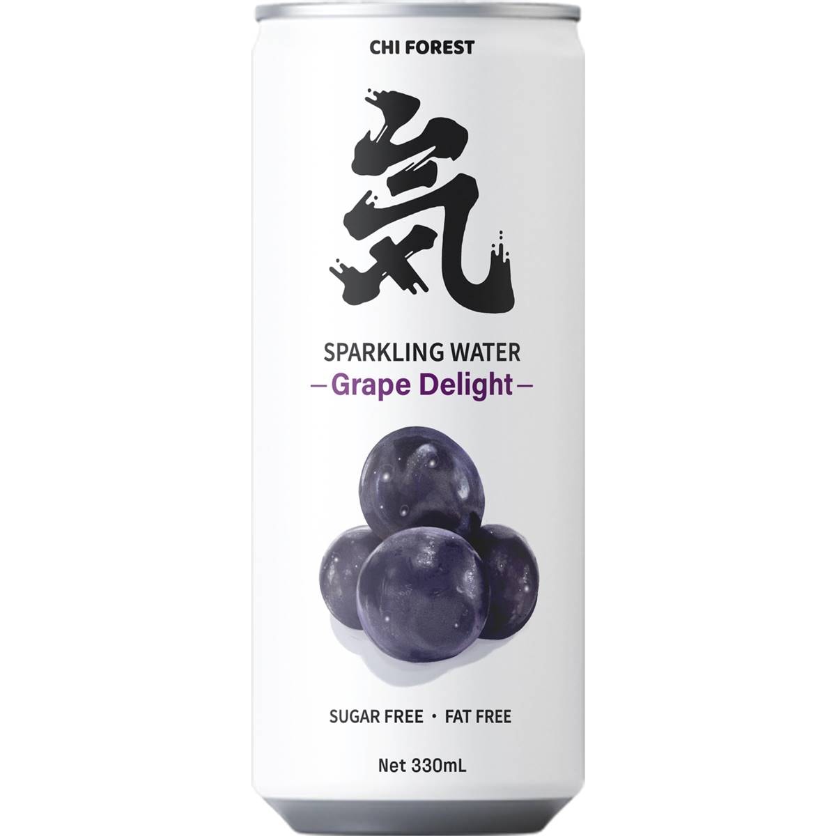 Genki Forest Sparkling Water Grape Delight 330ml X6 Pack Woolworths