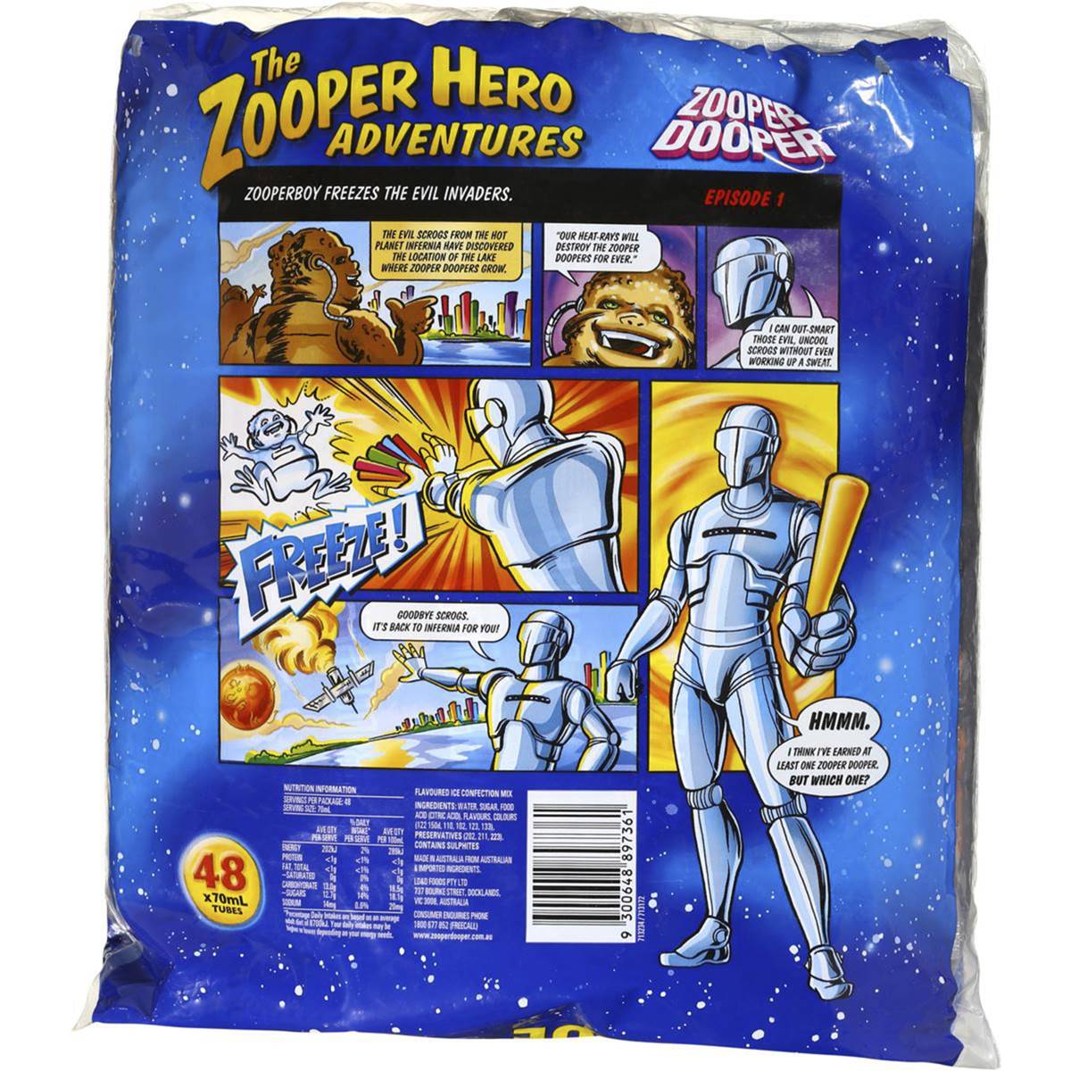 Zooper Dooper 8 Cosmic Flavours 48x70ml Woolworths