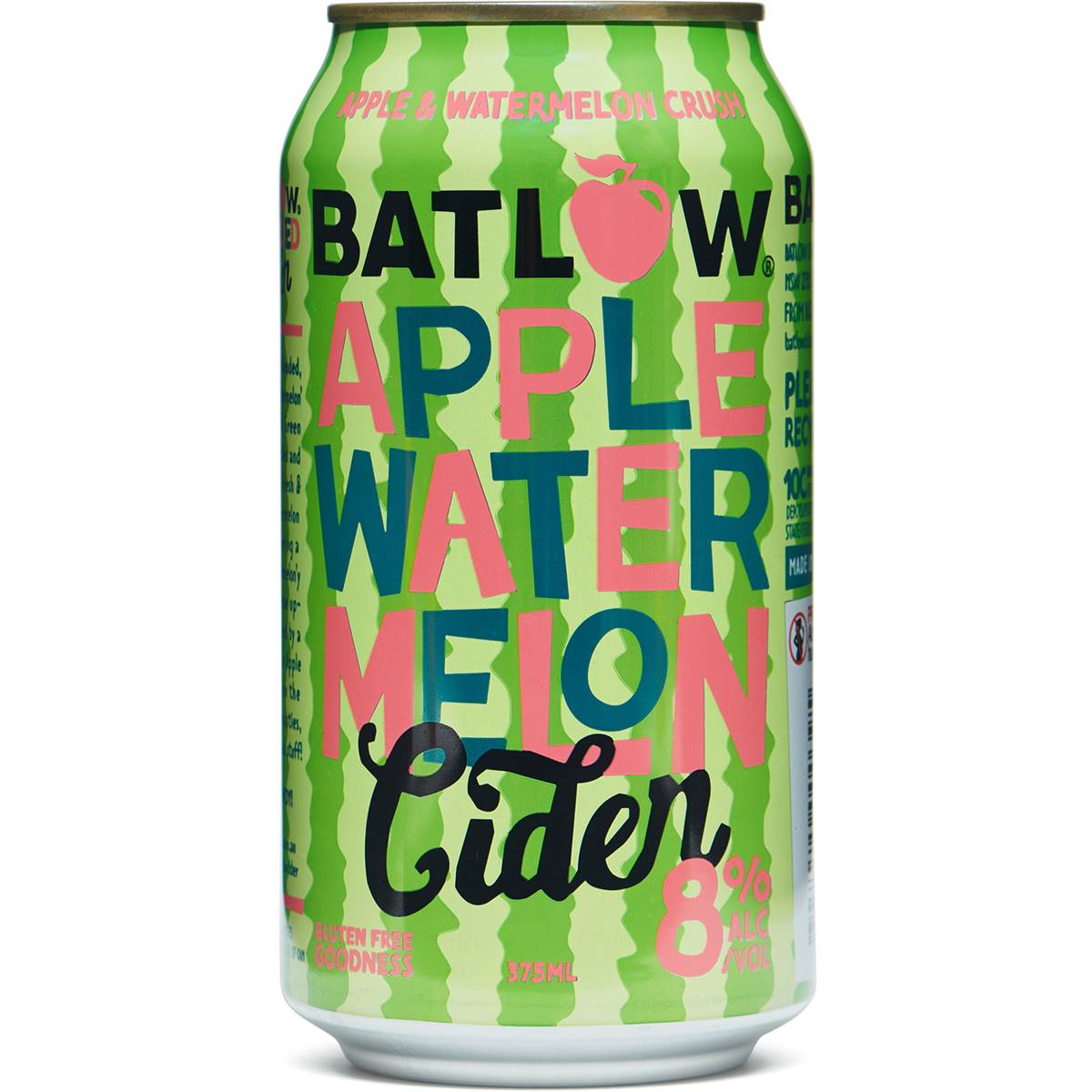 Batlow Cider Co. Watermelon Cider Can 375ml Woolworths