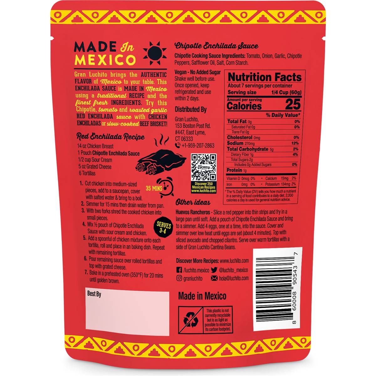 Gran Luchito Chipotle Enchilada Cooking Sauce 400g Woolworths