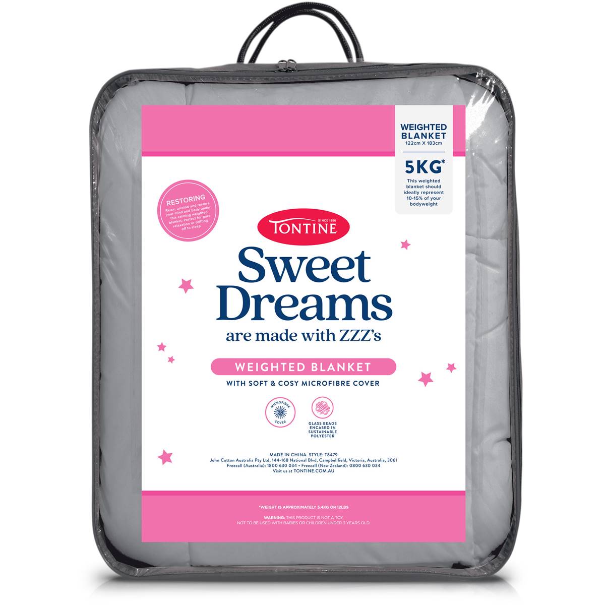 Tontine Sweet Dreams Microfibre Weighted Blanket Each Woolworths