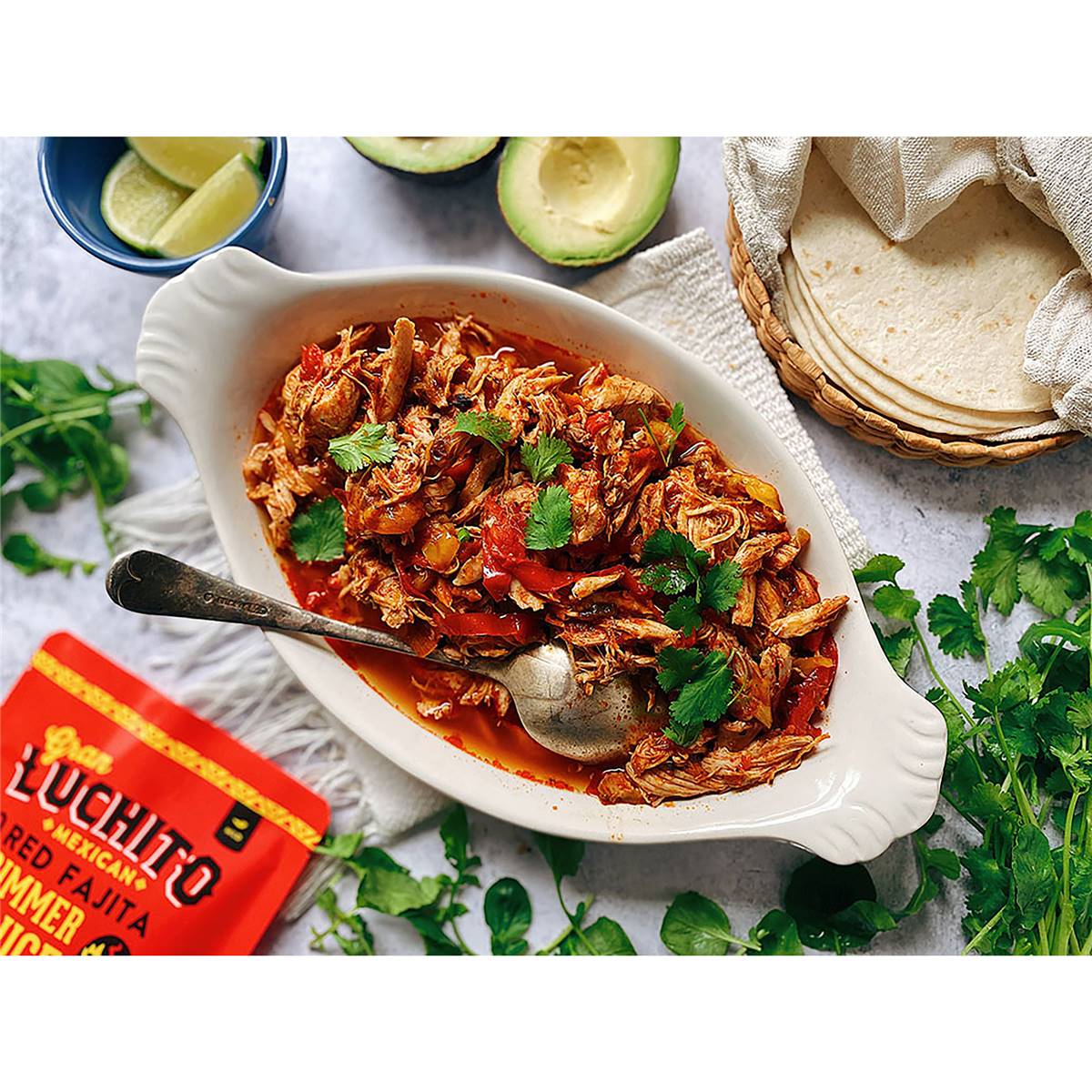 Gran Luchito Red Fajita Simmer Sauce With Roasted Red Pepper 300g