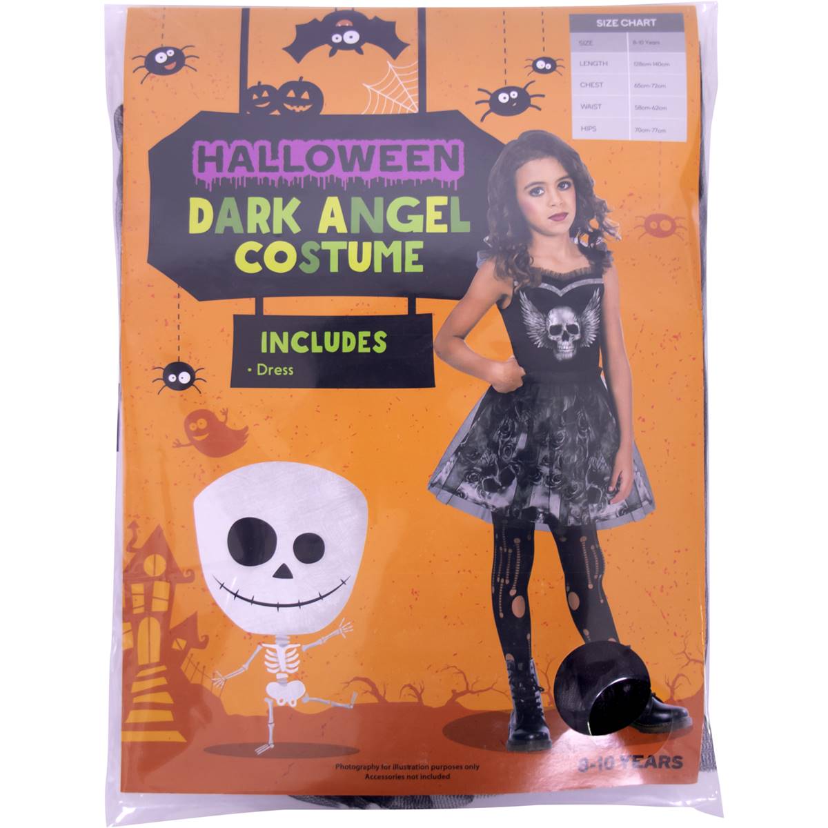 Halloween Costume Dark Angel 810 Years Each Woolworths