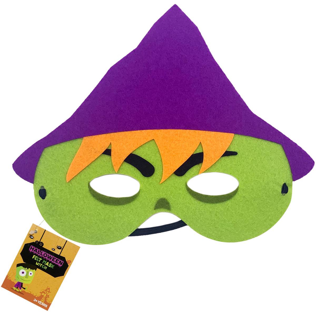 Halloween Kids Felt Mask Witch Each | Woolworths