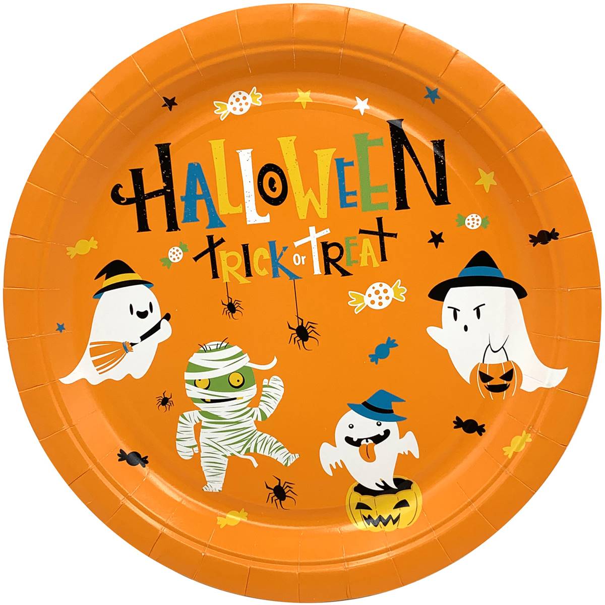 Halloween Disposable Plates Orange 8 Pack Woolworths