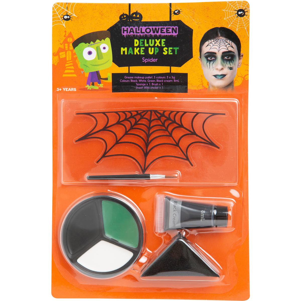 Halloween Deluxe Make Up Set Spider Each Woolworths