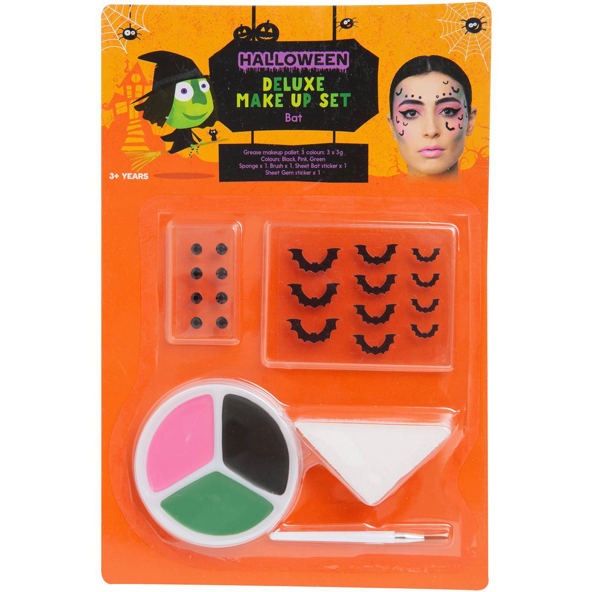 Halloween Deluxe Make Up Set Bat Each Woolworths