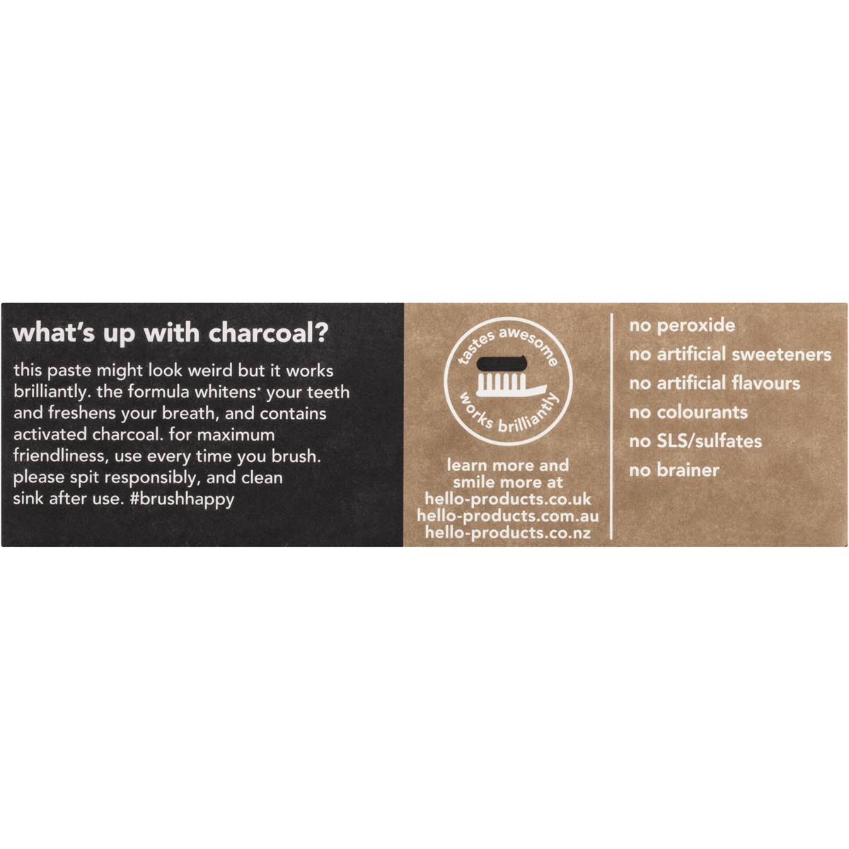 Hello Whitening Toothpaste Activated Charcoal 110g Woolworths