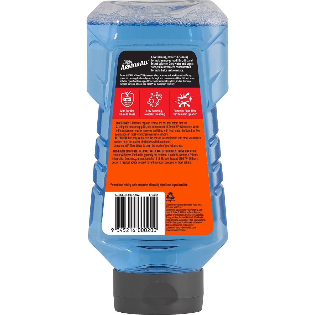 Armor All Car Care Windscreen Wash 500ml Woolworths