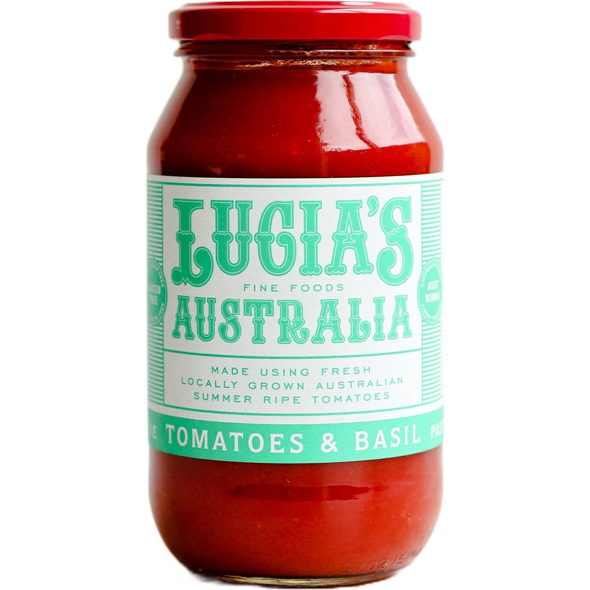 Lucia's Tomatoes & Basil Pasta Sauce 500g