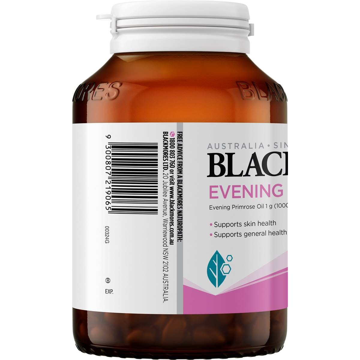 Blackmores Evening Primrose Oil Skin Health Vitamin Capsules 125 Pack