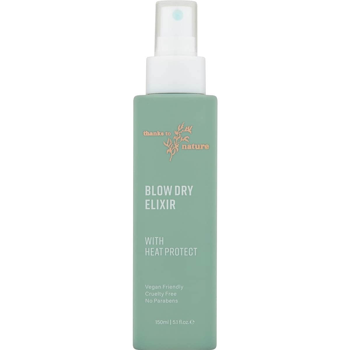 Thanks To Nature Blow Dry Elixir Spray With Heat Protect 150mL