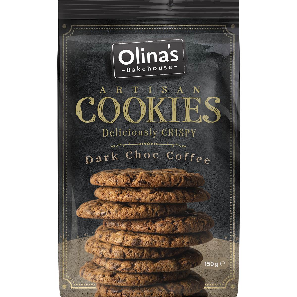 Olina's Bakehouse Bakehouse Artisan Cookies Dark Chocolate Coffee 150g