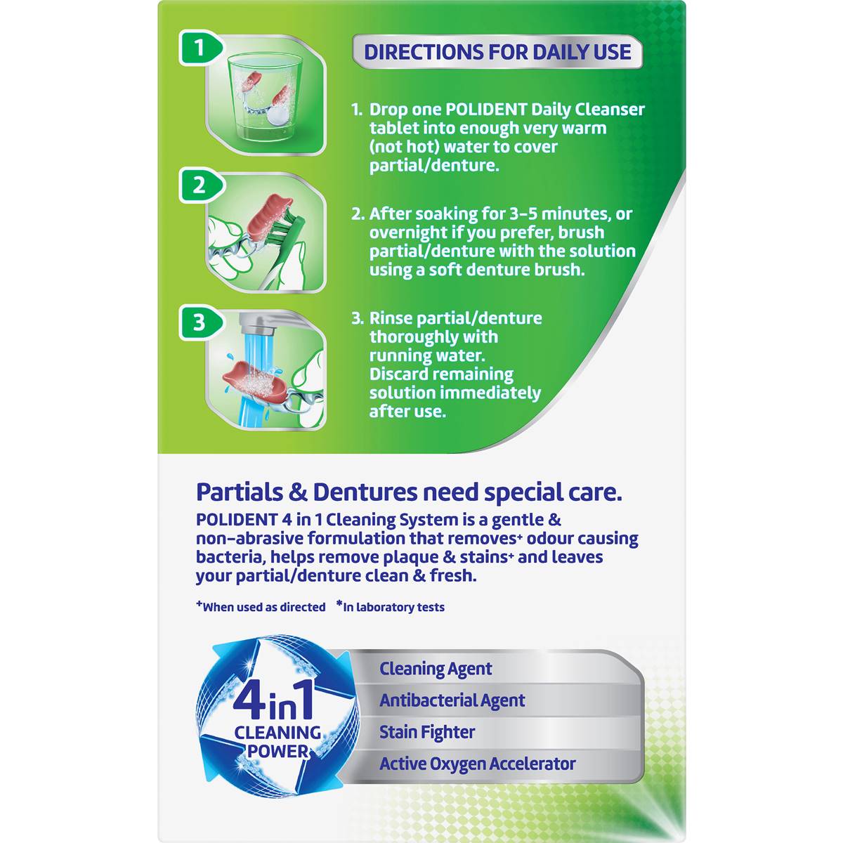 Polident 3 Minute Daily Cleanser For Dentures And Partials 36 Pack