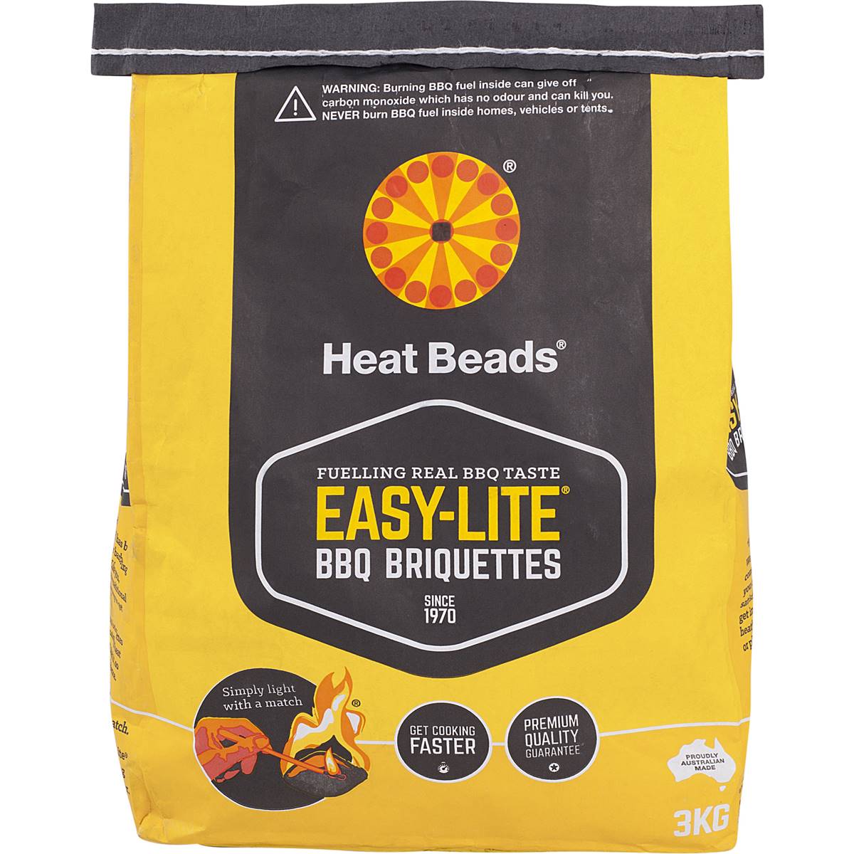 Heat Beads Easylite? Bbq Briquettes 3kg Woolworths