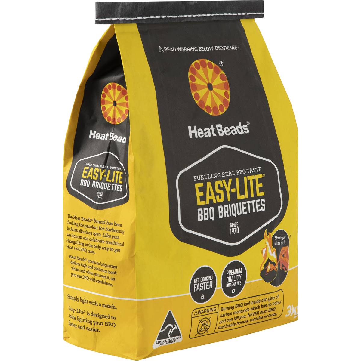 Heat Beads Easylite Bbq Briquettes 3kg Woolworths