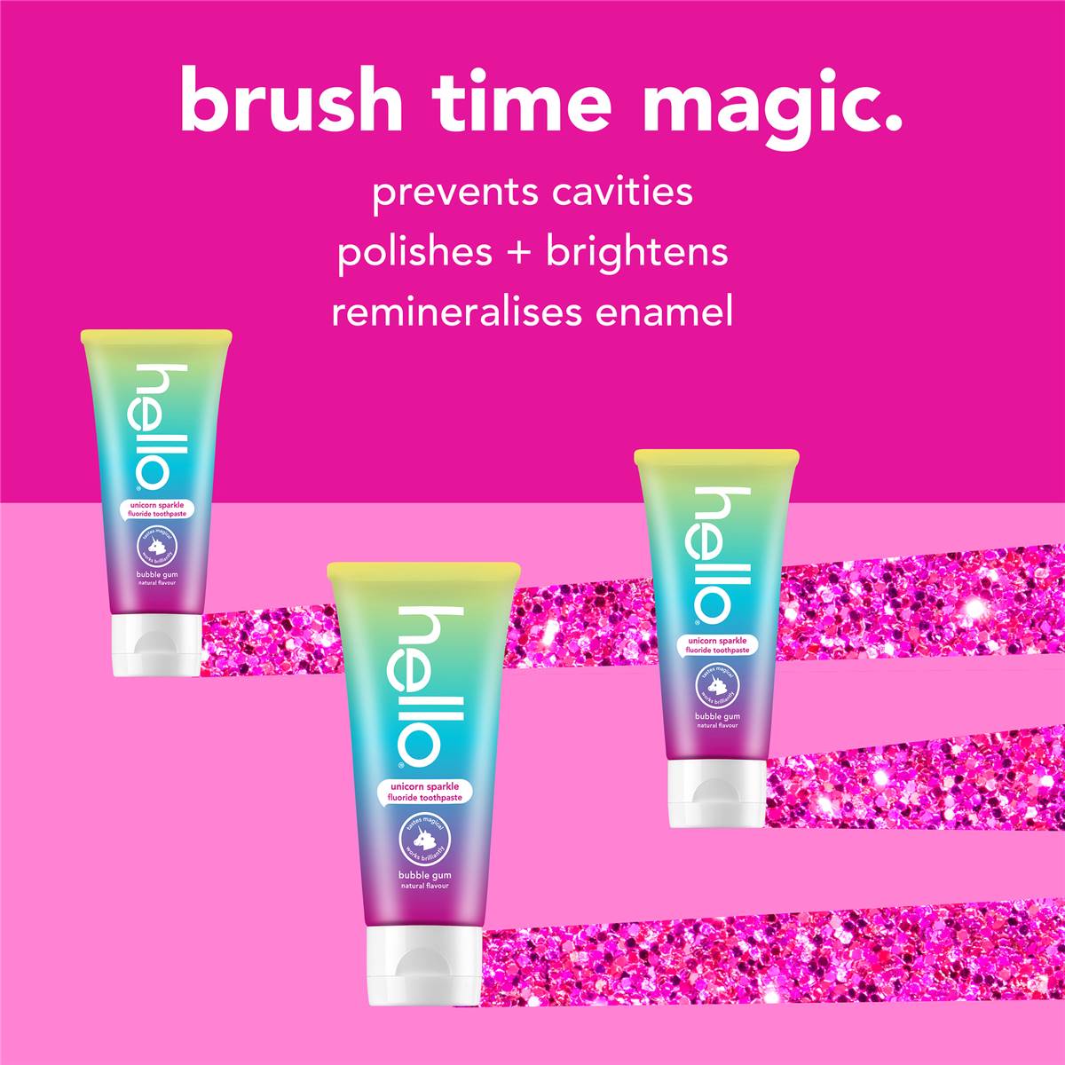 Hello Kids Toothpaste Unicorn Bubble Gum 119g Woolworths