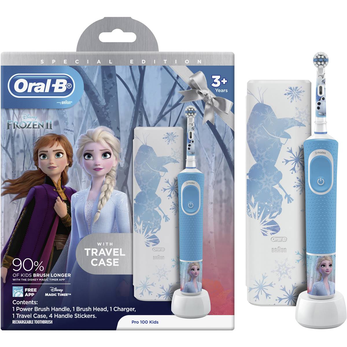 Oral B Pro 100 Kids Electric Toothbrush 3+ Years Each | Woolworths