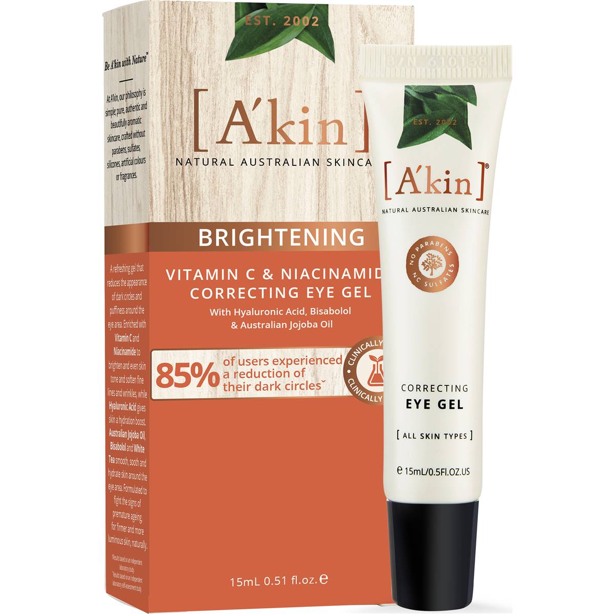 Akin Vitamin C & Niacinamide Correcting Eye Gel