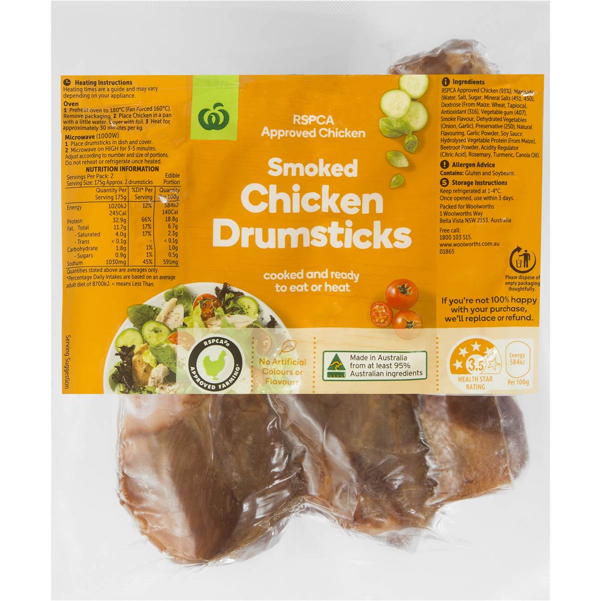 Woolworths Chicken Chicken Drumsticks Smoked